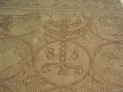 Original mosaic of ancient Maon Synagogue