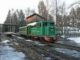 Locomotive TU4-2620 with passenger train