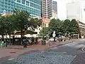 Market Square at the intersection of Forbes Avenue and Market Street in Downtown Pittsburgh.