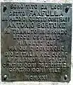 Plaque of Fanfulla from Lodi in the square Raimondello Orsini in Lecce