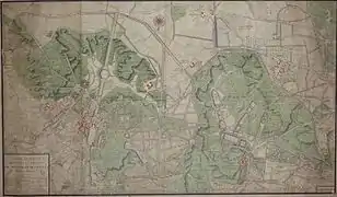 Overall map of the domains of Meudon and Chaville, by Alexandre Lemoine, ADY. 1723