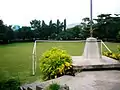 The view of the field from the flagpole.