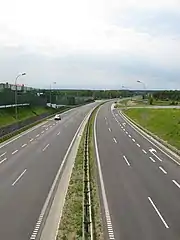 National road 8 next to Jurowce, Podlaskie Voivodeship near Białystok