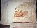 Sexual scene. Wall painting from the Lupanar, Pompeii