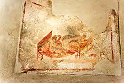 Sexual scene. Wall painting from the Lupanar, Pompeii
