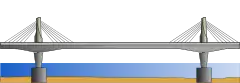 Diagram of an extradosed bridge