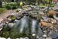 Pool in rock garden on Edmonton campus of University of Alberta, Edmonton, Alberta, Canada.