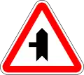 Side road priority on left