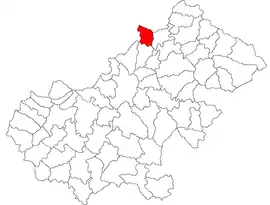 Location in Satu Mare County