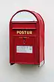 Post box of Íslandspóstur in Iceland