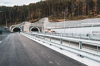 Tunnel Považský Chlmec on D3 before opening