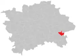 Location of Hájek within the City of Prague.