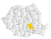 Map of Romania highlighting Prahova County