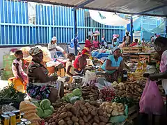 A market in the capital Praia.