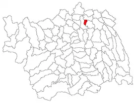 Location in Bacău County