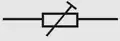Electronic symbol for pre-set rheostat