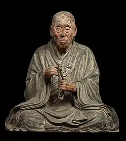 Chōgen, enshrined in the Shunjodo at Tōdai-ji. 1206. National Treasure. Attributed to Unkei.