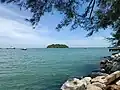 Pulau Arang, as seen from downtown Port Dickson