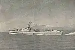 A Pulau Rau-class minesweeper (modified Räumboot class) of the Indonesian Navy