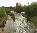 Purtse River seen from the Tallinn–Narva highway (E20) bridge in Purtse.