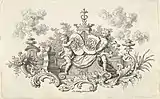 Rococo putti with two coats of arms; 1746; etching on paper; 7 x 11.3&nbsp;cm; Rijksmuseum (Amsterdam, the Netherlands)