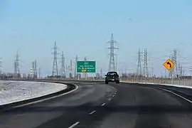 Approaching Route 205 and Autoroute 30 interchange in Beauharnois.