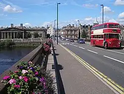 Queen's Bridge, looking between the Sheriff Court and 54 Tay Street