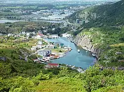 Quidi Vidi as seen looking west from the top of Cuckhold's Cove Head