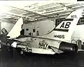 A VFP-62 RF-8G damaged by flak over Vietnam, 1967