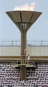 Olympic cauldron at Moscow 1980