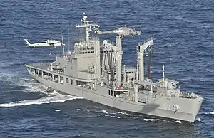 ROKS Hwacheon (AOE 59) in counter-terror exercise