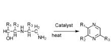 Piperazine Gas phase catalysic dehydrogenation