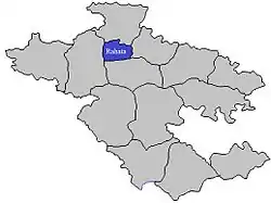 Location of Rahata  in Ahmednagar district in Maharashtra