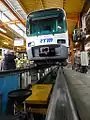 A train under maintenance at La Rose