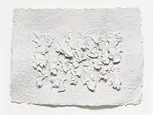 Raquel Rabinovich, "Untitled Relief into Handmade Paper 13," 1988.