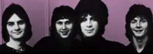 Raspberries in 1972. From left to right: Jim Bonfanti, Wally Bryson, Eric Carmen, Dave Smalley.