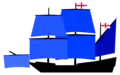 Position of command flags on Rear Admirals flagship (1545-1596).