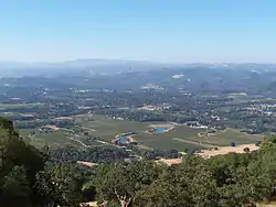 Looking southwest into Redwood Valley