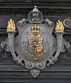 Ancient danish coats of arms at a shop in Bredgade