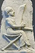 Vertical harp, Esnunna,  2nd millennium B.C.