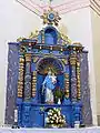 Altarpiece and altar of the Virgin of the Rosary
