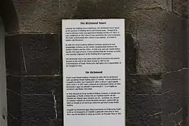 Information sign at tower