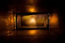 Interior of a Rijke Tube being heated by a gas torch