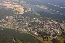 Rimbo aerial view from South.