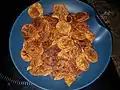 Ripe banana chips from India.