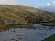 River Wharfe, Langstrothdale, east from the Dales Way Long Distance Walk.mw-parser-output .geo-default,.mw-parser-output .geo-dms,.mw-parser-output .geo-dec{display:inline}.mw-parser-output .geo-nondefault,.mw-parser-output .geo-multi-punct{display:none}.mw-parser-output .longitude,.mw-parser-output .latitude{white-space:nowrap}54°12′59.34″N 2°11′13.38″W﻿ / ﻿54.2164833°N 2.1870500°W﻿ / 54.2164833; -2.1870500