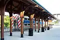 An original operating cab car end of a Music City Star train at Riverfront station