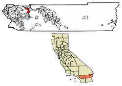 Location of Beaumont in Riverside County, California.