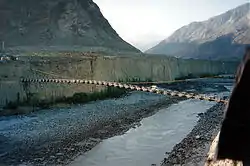A view of suspension bridge Danyore