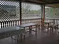 Roadside cafe on the summer terrace. Buryatia, Russia